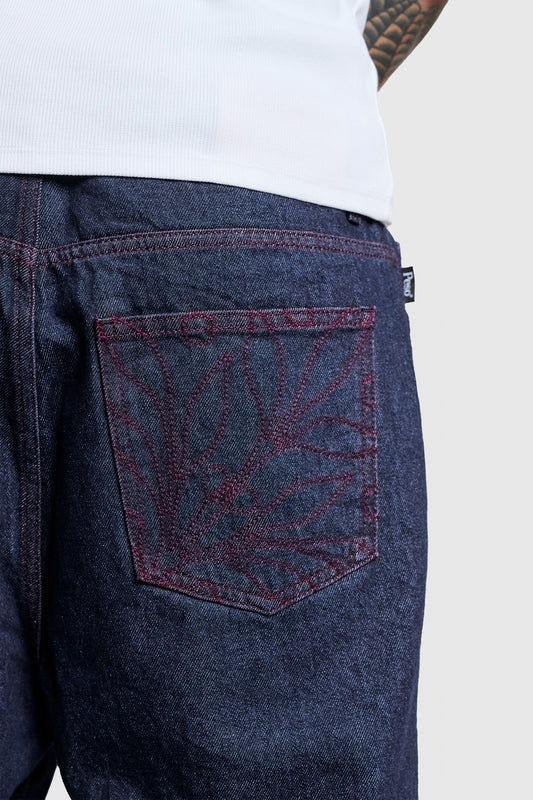 Contrast Raw Denim