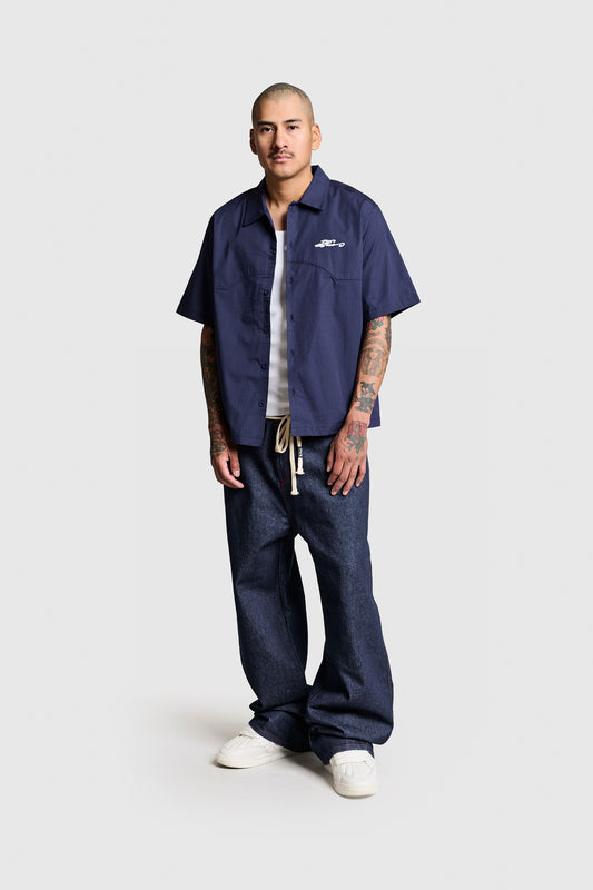 Contrast Raw Denim