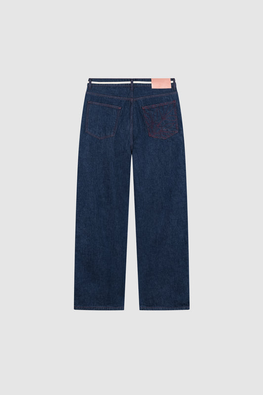 Contrast Raw Denim