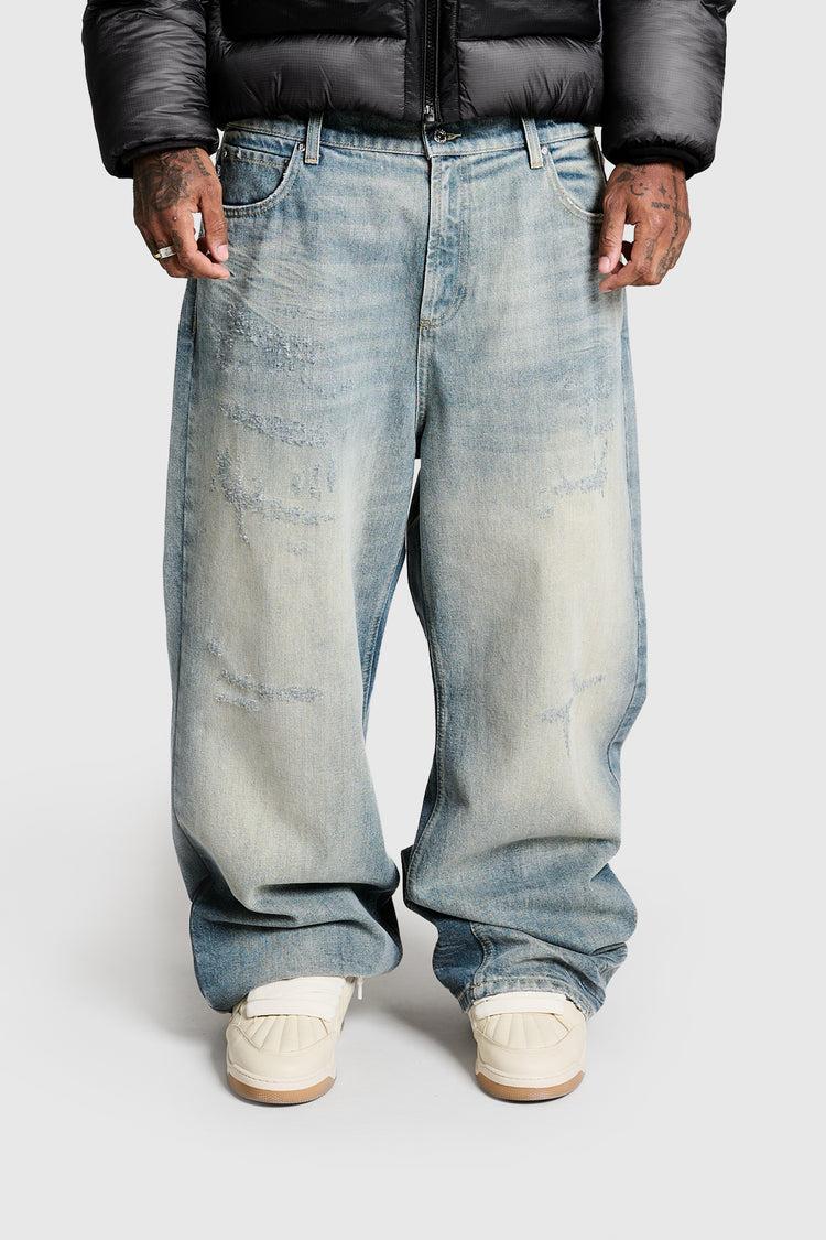 Distressed denim
