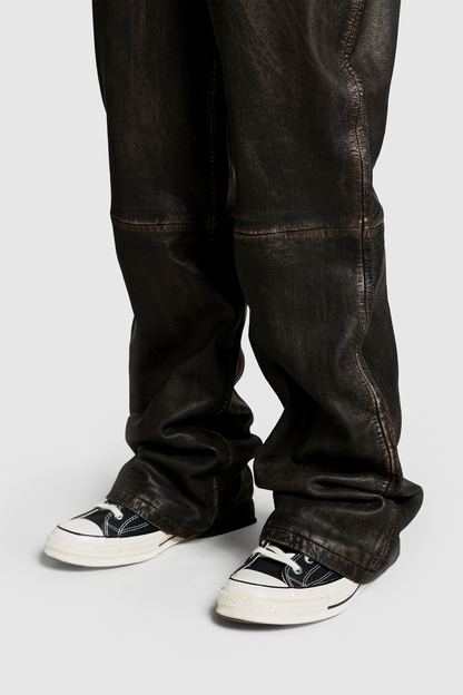 Faded Leather Pants