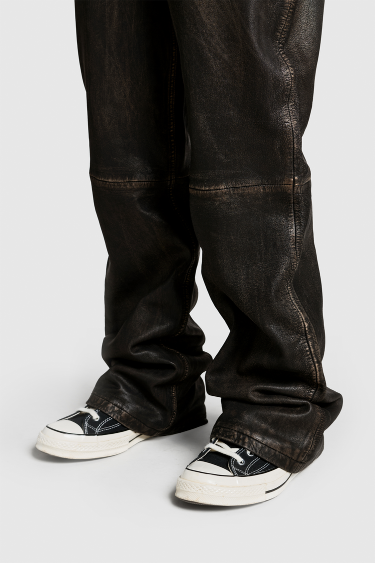 Faded Leather Pants