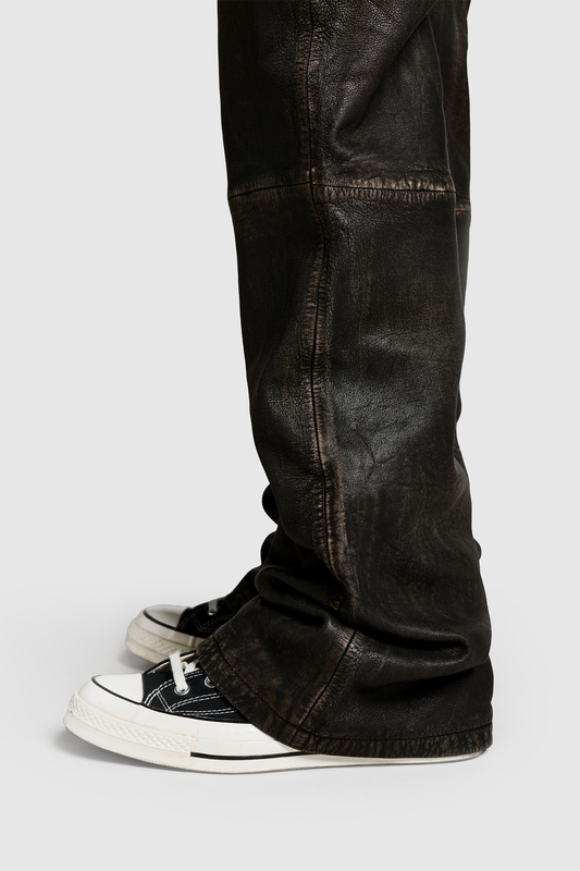 Faded Leather Pants