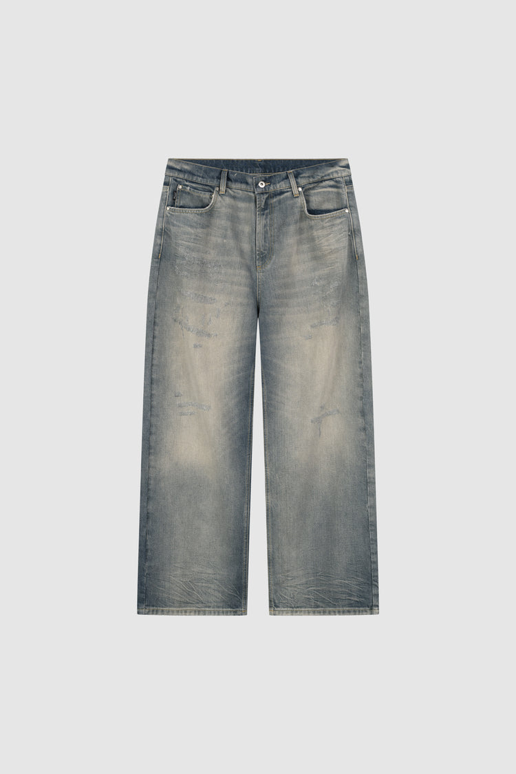 Distressed denim