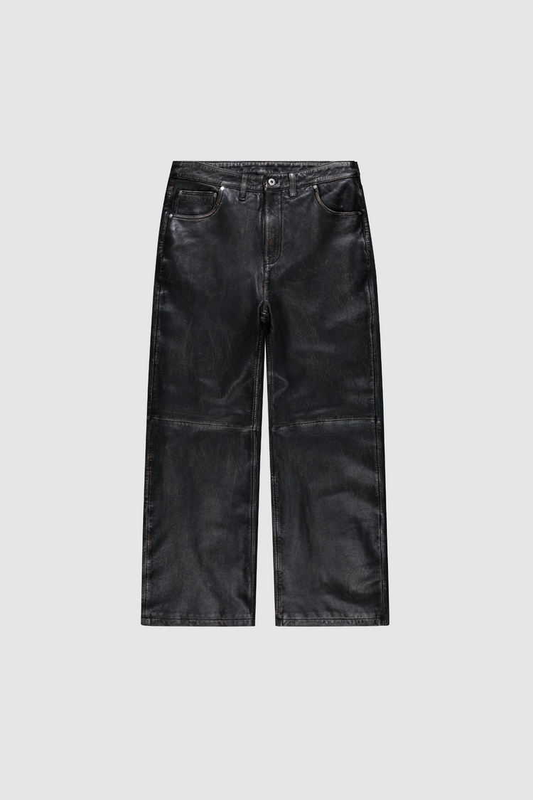 Faded Leather Pants