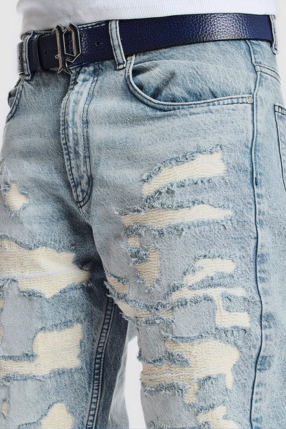 Distressed denim