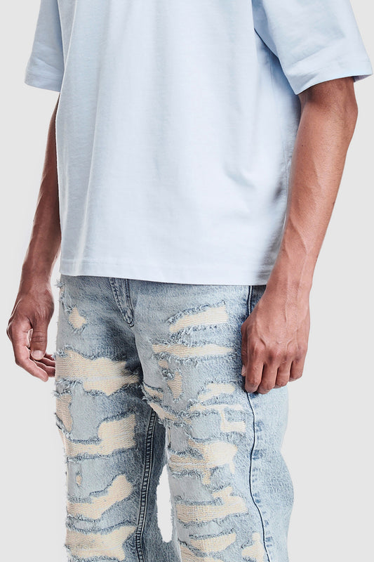 Distressed denim