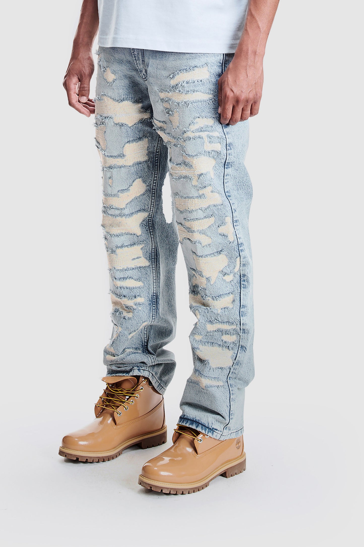 Distressed denim