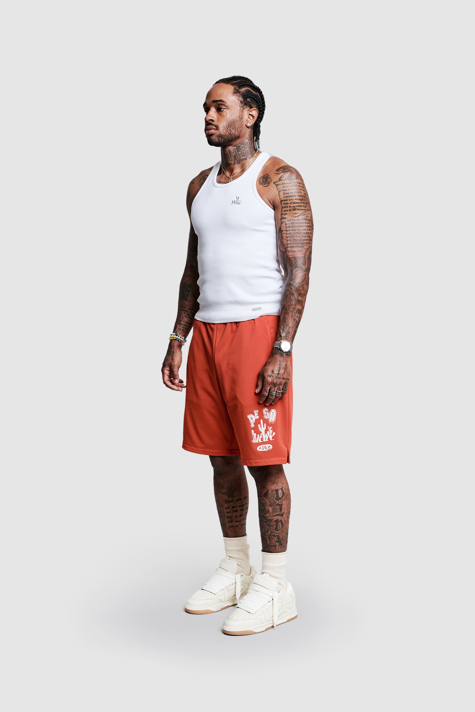 Peso Cactus Mesh Shorts Red  Jetzt online kaufen  PESOCLO