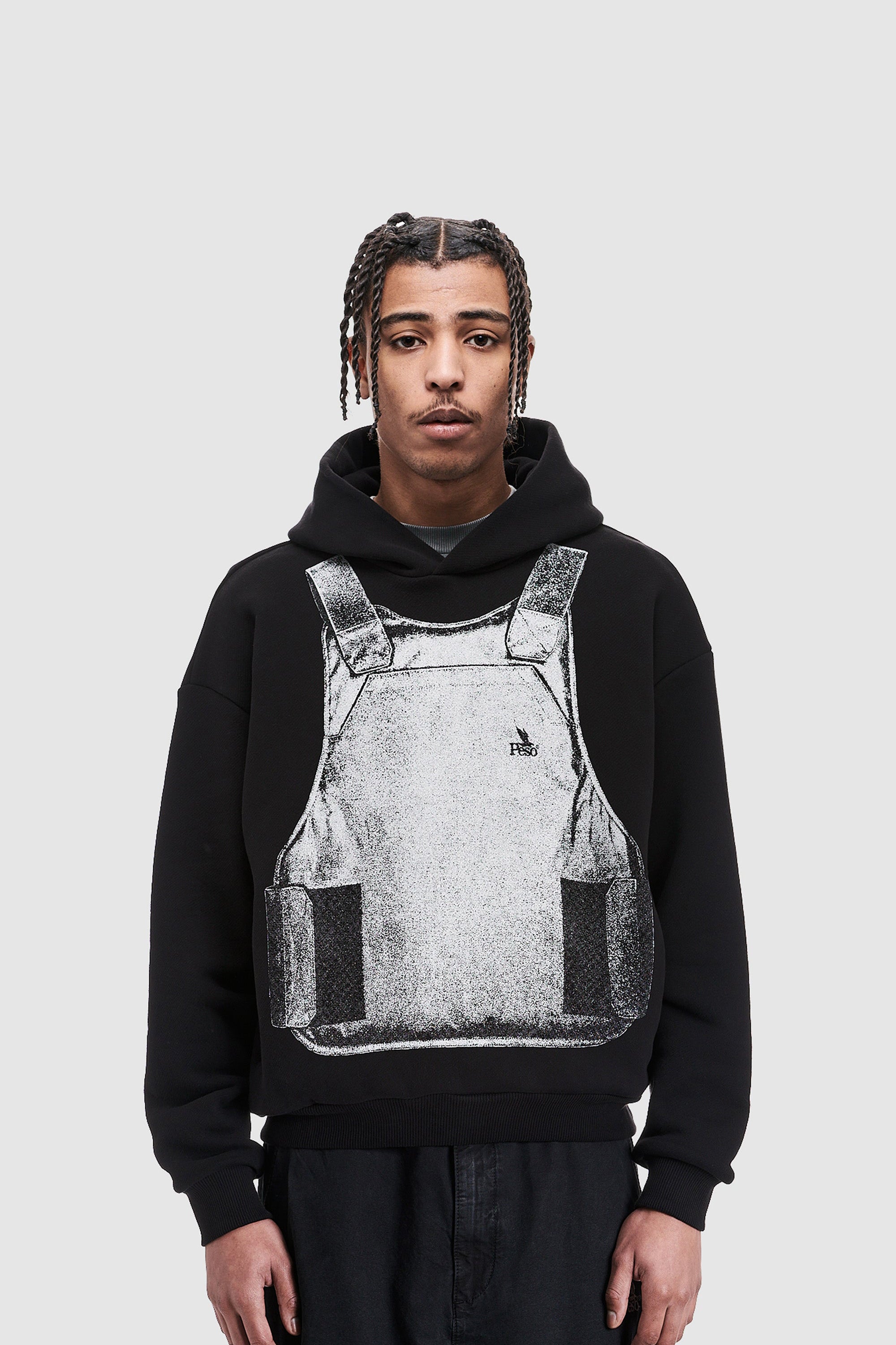 Peso Pullover Schwarzer Peso Hoodie Peso Bulletproof Hoodie Black