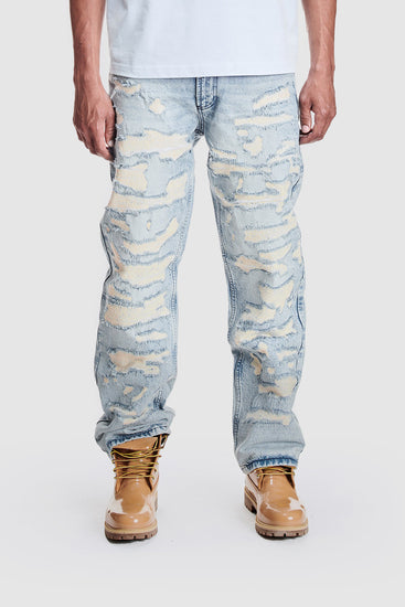 Distressed denim